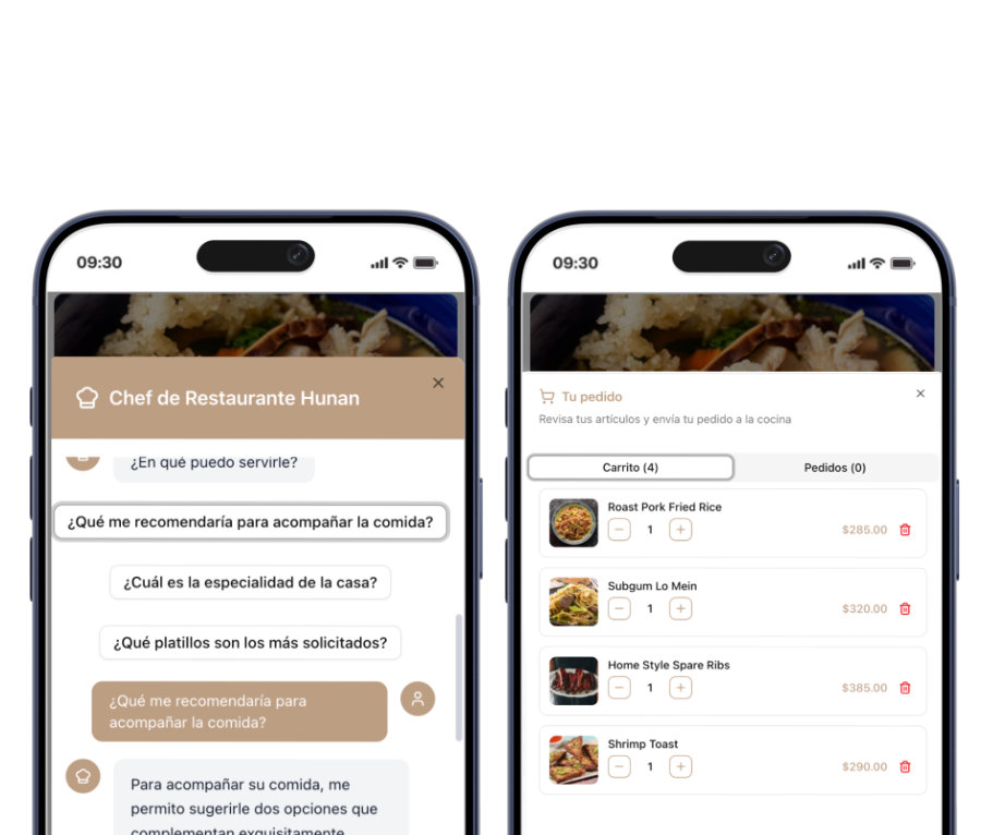 Menú digital con IA